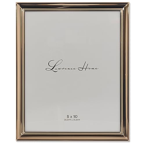 Lawrence Frames Strata Metal Picture Frame, 8x10, Gold
