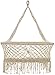 Sorbus Baby Crib Cradle, Hanging Bassinet and Portable Swing for Baby Nursery, Macramé Rope Fringe Measures 35