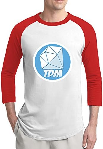 OKGOO Men's The Diamond Minecart DAN TDM 3/4 Sleeve Baseball T Shirts/Tee