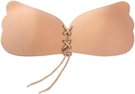 The StickieBra Company Women's StickieBra's Backless Strapless Invisible Butterfly Bra A Cup Nude