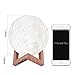 ExcelTek 3D Printing Moon Light Lamp with Remote Control & Touch Control | 16 Vibrant Colors LED Lighting Adjustable Brightness | Decorative Living Room | Kids Night Light with Wooden Stand (5.9 inch)