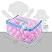 Lightaling 100pcs Pink Ocean Balls & Pit Balls Soft Plastic Phthalate & BPA Free Crush Proof - Reusable and Durable Storage Mesh Bag with Zipper