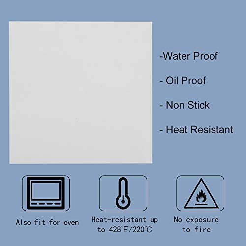 Parchment Paper Squares, 4x4 Inch, Set of 300, Small Hamburger Patty