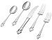 Ginkgo International Fleur de Lis 20-Piece Stainless Steel Flatware Place Setting, Service for 4