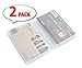 [Pack of 2] 10 Page 20 Card Plastic Wallet Insert for Bifold Business Credit Card Holds With Free Gift (RFID Blocking Sleeves)