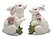 StealStreet SS-CG-10280, 7.25 Inch Porcelain Painted White Bunny Figurines, Set of 2