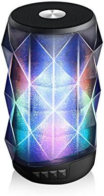 Bluetooth Speaker with LED Lamp - JIAMA TWS Bluetooth Speakers, 8 Lighting Mode, Table Lamp Night light with USB stick, TF Card, AUX Supported, Hands-free Speakerphone