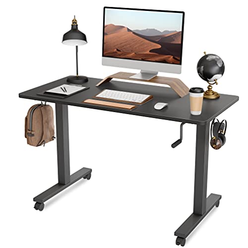 FEZIBO Crank Adjustable Height Standing Desk, 40 x 24 Inches Manual
