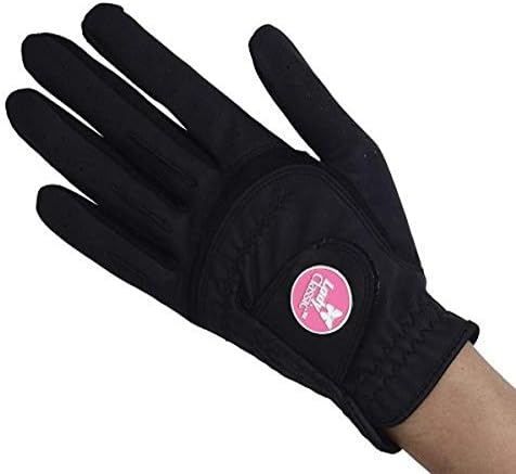 Lady Classic Women’s Soft Flex Gloves with Magnetic Ball Marker, Left Hand, Black, Medium