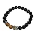 The Vibrant Life Mana Vibes Black Lava Rock and Picture Jasper Essential Oil Beaded Diffuser Bracelet, Essential Oil Jewelry, 8mm Bead Size, Yoga Jewelry