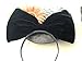 Products4ushop Velvet Bow Headband: H2 (Velvet Black)