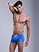 DESMIIT Men's Rope Waist Solid Color Swimming Trunk ,Style2 Blue , US Medium / Tag XL(30