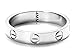 Qindishijia 4mm Silver Love Ring-Lifetime Just Love You with (Silver, 7)