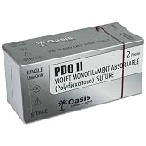 Oasis Vet PDO (Polydioxanone) Surgical Suture, 2-0, (CP-1) 1/2 37mm Reverse Cutting Needle, 75cm, 12/Box, Veterinary Use
