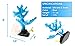 Coral Aquarium Decorations Blue Artificial Plant Ornament 6 x 5.5 x 4