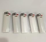 BIC Full Size Lighter - 5 Ct - White Solid Color