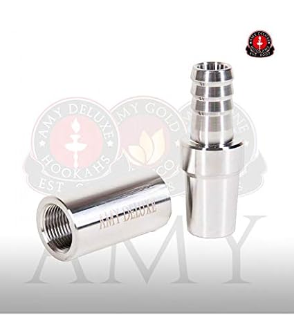 Amy Deluxe Edelstahl Schlauchadapter 18/8 | Adapter für Shisha Silikonschlauch