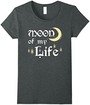 Womens Moon Of My Life - Couple T-Shirt Small Dark Heather