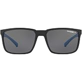 ARNETTE Man Sunglasses Matte Black Frame, Polarized Dark Grey Lenses, 58MM