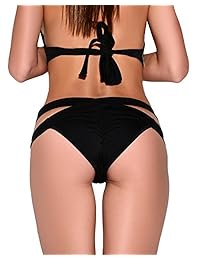 iHeartRaves parte inferior de biquini con tiras en frente y espalda