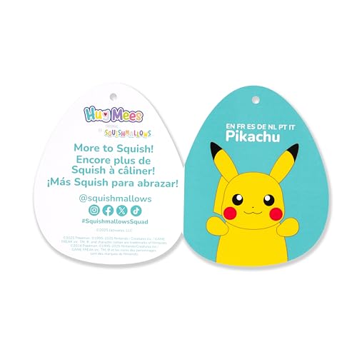 Squishmallows Original Pokémon 10in Pikachu HugMees – Ultrasoft Official Jazwares Plush (Medium-Sized)