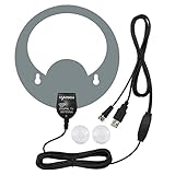 HD TV Indoor Antenna-Leadsign Amplified Indoor HDTV Antenna 50+ Miles Range with Inline Amplifier Signal Booster,USB Power Supply and 16.5ft Coax Cable