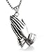 HZMAN Christian Praying Hands Pendant Stainless Steel Plated the Hands of an Apostle Necklace