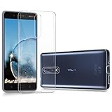 kwmobile Crystal Case for Nokia 8 - Soft Flexible TPU Silicone Protective Cover - Transparent