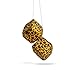 mAuto 0025 Fuzzy Car Dice, Premium Hanging Dice for Vehicles - Brown Leopard