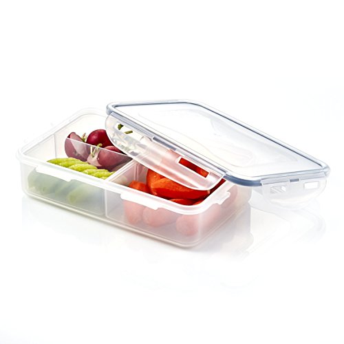 LOCK & LOCK Airtight Rectangular Food Storage Container with Removable Divider 27.05-oz/3.38-cup