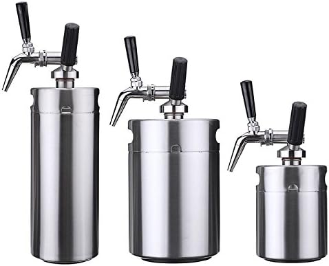 Sorliva Coffee Maker Nitro Cold Brew Coffee Maker Mini Stainless Steel Keg Home Brew Coffee Cup System Kit(2L)
