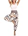 FISOUL Women’s Casual Yoga Pants Flowy Floral Print Elastic Waist Harem Pants