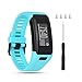 Wizvv Compatible Bands Replacement for Garmin Vivosmart HR, With Metal Buckle Fitness Wristband Strap (8 Colors)