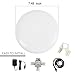 Philex Outdoor Digital TV Amplified Antenna - Dome Attic Antenna with Signal Booster Support for VHF/UHF with Built-in 4G LTF Filter Noise-Free Digital 360 Degree Reception 33FT Coax Cable, White