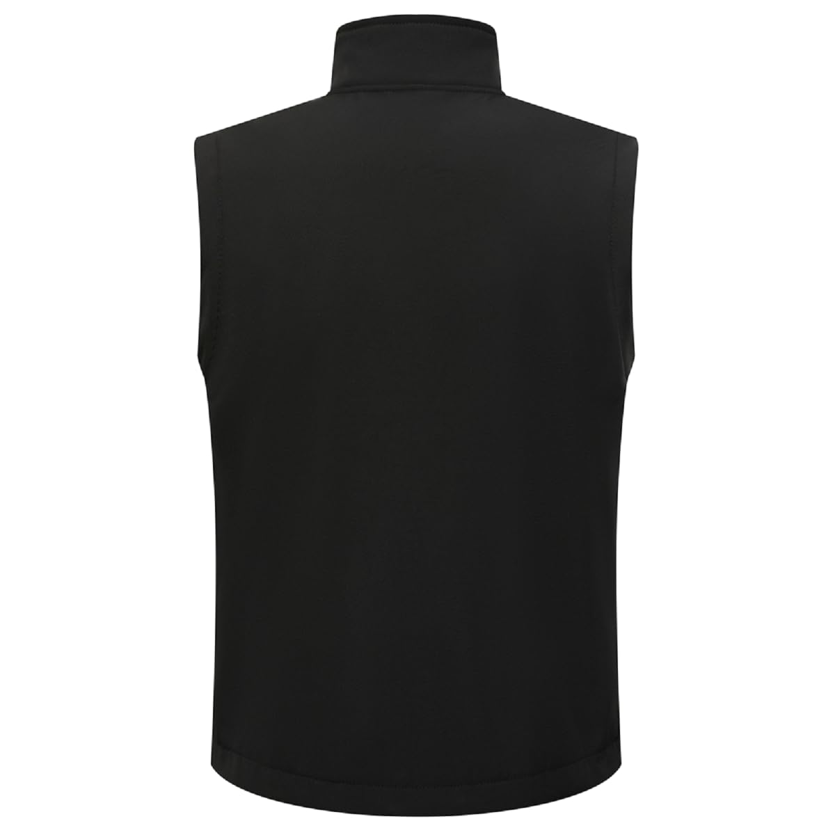 AKuVoL Men's Windproof Softshell Vest Zip Up Fleece Lined Lightweight Sleeveless Jacket for Skiing Hiking Running Black XL