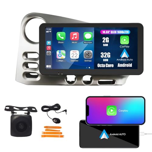 Kunfine Car CarPlay Android Auto Navigation Stereo GPS Radio Reverse Camera Display 10.33