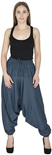 indiankalakari.com Women's Solid Harem Pants Blue Free Size Harem Pants for Women
