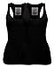Zenana Women's Plain Solid Color Ribbed Racerback Tank Top Shirt Plus Sizes 2 Pack: Black | Black Large