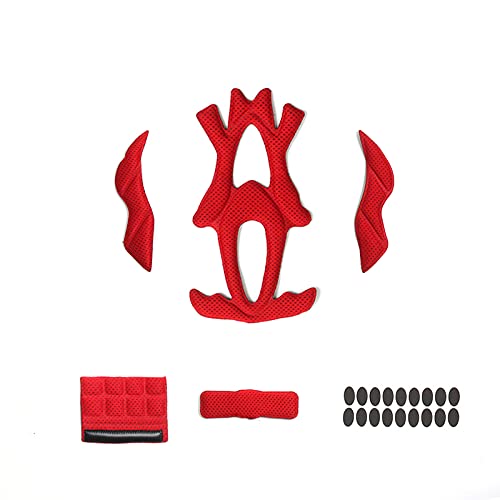 PAXLAMB Foam Padding Kit 23PCS Head Protection Liner Inner Protective Pads Bicycle Replacement Universal Pad Cushion Mat Set for Bike Motorcycle Cycling Riding Sport Helmets (Red M)