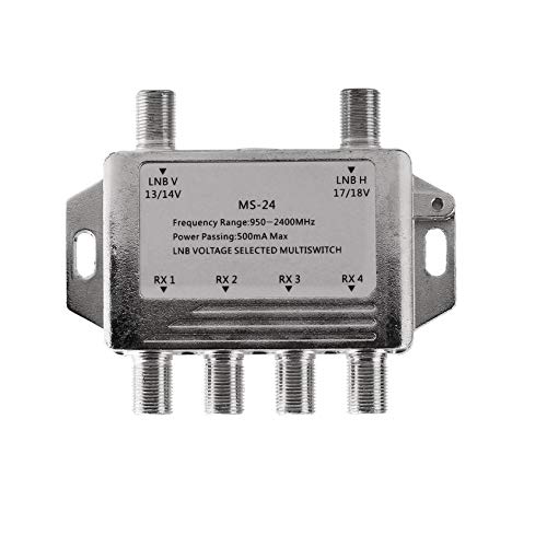 Florenceenid Mini Portable 2x4 JS-MS24 Satellite Signal Multiswitch LNB Voltage Selected 950-2400MHz Multiswitch LNB Receiver Multiswitch - Thumbnail 5