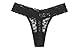 5-Pack Women's Thin Lace Hollowed-Out T-Back Low Waist Ice Silk Sexy Cheeky Thong See-Through Panties