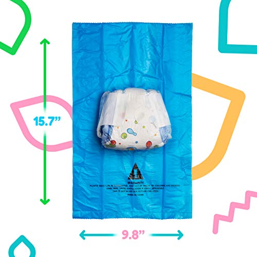 Toolik Diaper Bag Dispenser with 105 Disposable Unscented Waste Bags (7 Refill Rolls) for Baby and Toddler Poop or Dirty Clothes, Essential for Travel and Quick Change on The Go, Black with 3D Cube - Thumbnail 6