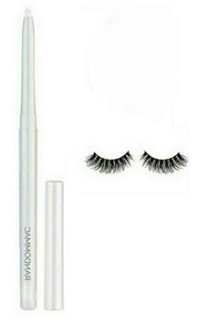 RANDOMMAC COMBO long lasting Drama Eyeconic Kajal (white) WITH Eyelash False (PACK OF 2)