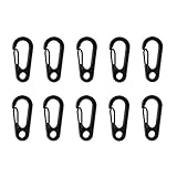Swatom Mini SF Alloy Carabiner Clip Tiny Spring Snap Hook Carabiners for Backpack Camping Bottle Using Keychains Accessories(10pcs)