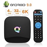 2019 Q Plus Android 9.0 TV Box 4GB RAM 32GB ROM WiFi 2.4GHz Quad-core cortex-A53 HDMI 2.0 Support 6K 3D/H.265