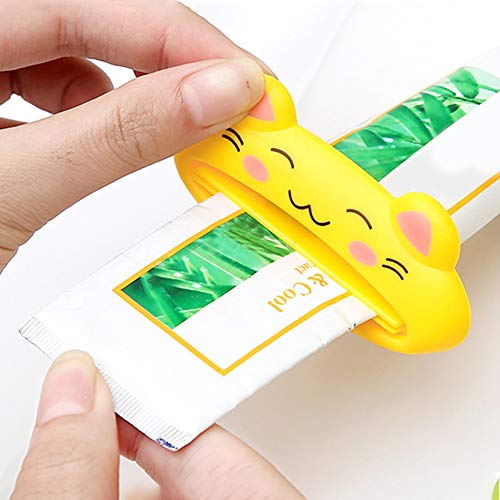 LOVEINUSA 10Pcs Toothpaste Tube Squeezer,3.5inch Animal Toothpaste Squeezer Tube Squeezer Toothpaste Clip for Extruding Toothpaste Facial Washing Milk Tomato Sauce and Other Tubular Items