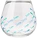 Abbott Collection Blue/Green Fish Stemless Goblet, 1 Count (Pack of 1)