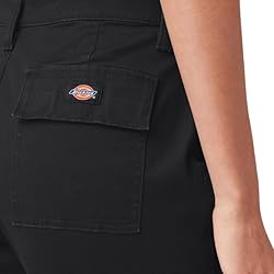 Dickies Women's Cropped Cargo Pant, Black, 32