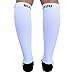 BLITZU Compression Socks 20-30mmHg for Men & Women Best Recovery Performance Stockings for Running, Medical, Athletic, Edema, Diabetic, Varicose Veins, Travel, Pregnancy, Relief Shin Splint L White