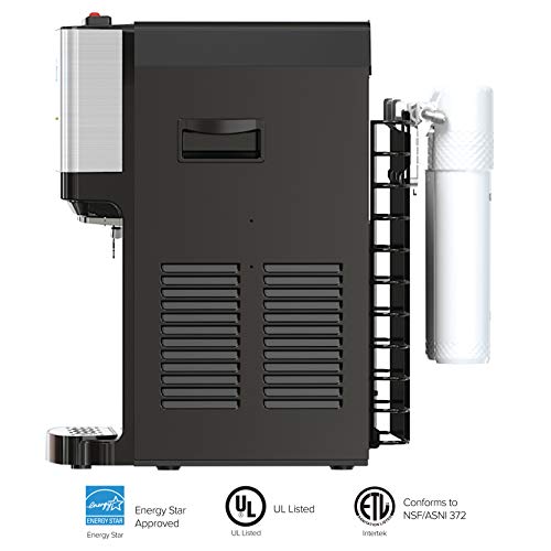 Brio Countertop Self Cleaning Bottleless Water Cooler Dispenser with Filtration - Hot Cold and Room Temperature Water. Free Extra Replacement Filters Included - UL/Energy Star Approved